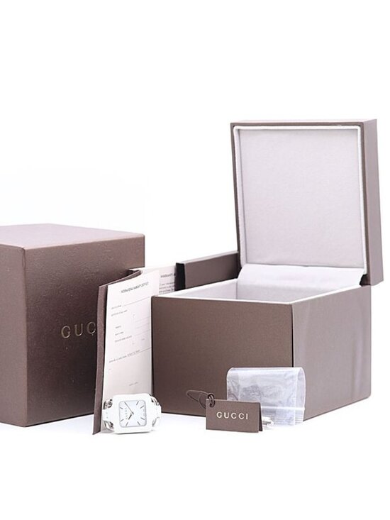 Unisex I-Gucci Luxury 6ct Diamond Watch with Digital Steel  Gucci Collection with Safe Deposit Box 130.5 Quartz White Dial Watch 6 Ant
